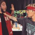Justin Bieber e Post Malone se enforcaram de brincadeira
