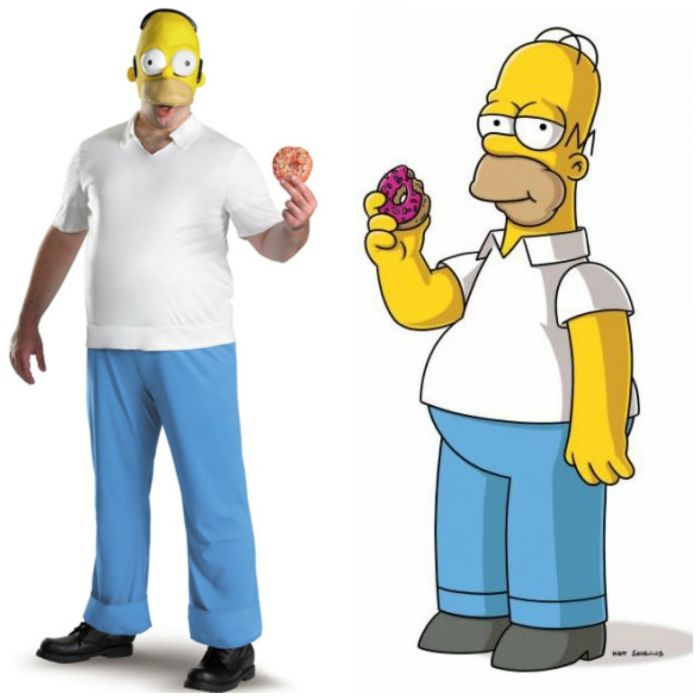 Olha que moleza essa fantasia de Homer Simpson!