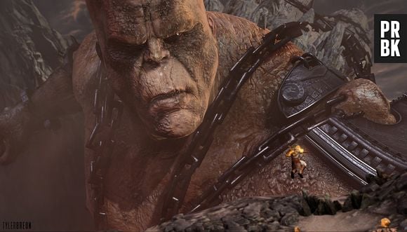 O personagem principal Kratos é menor do que a unha do titã Cronos de "God Of Wars 2"