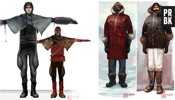 Artes conceituais de personagens masculinos para "Half-Life 3"