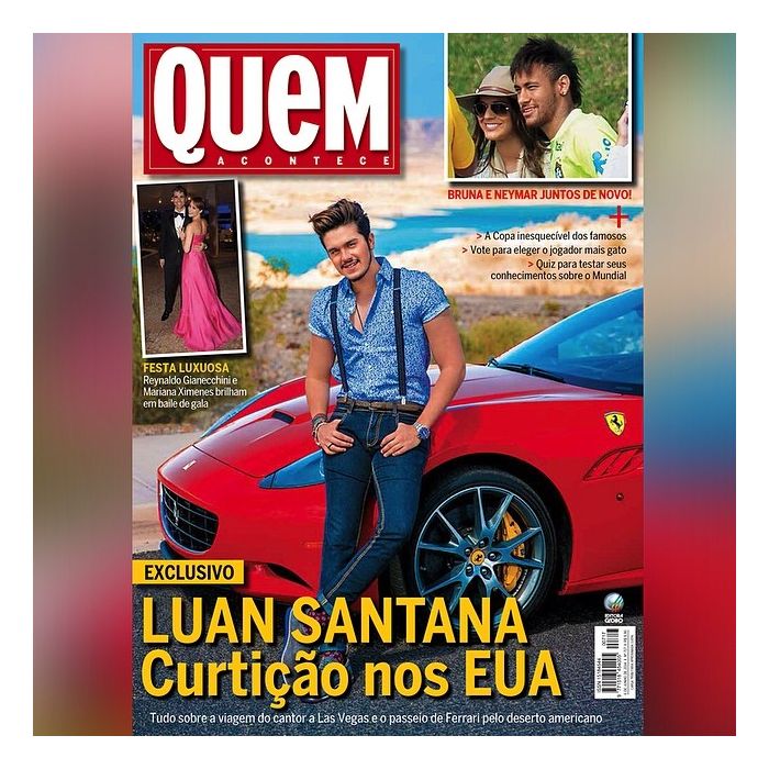  Luan Santana &amp;eacute; capa da revista &quot;Quem&quot; 