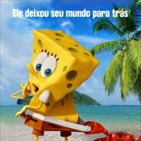 Pôster do filme "Bob Esponja: Um Herói Fora d'Água" destaca o uso da animação 3D