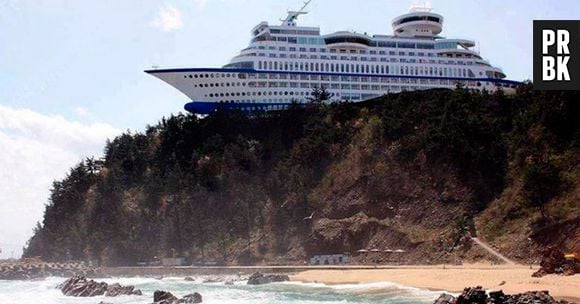 Um hotel em forma de navio em cima da montanha confunde muita gente...