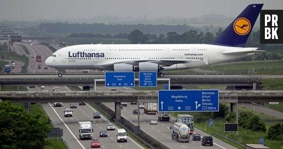 Pista atravessa estrada e parece montagem!