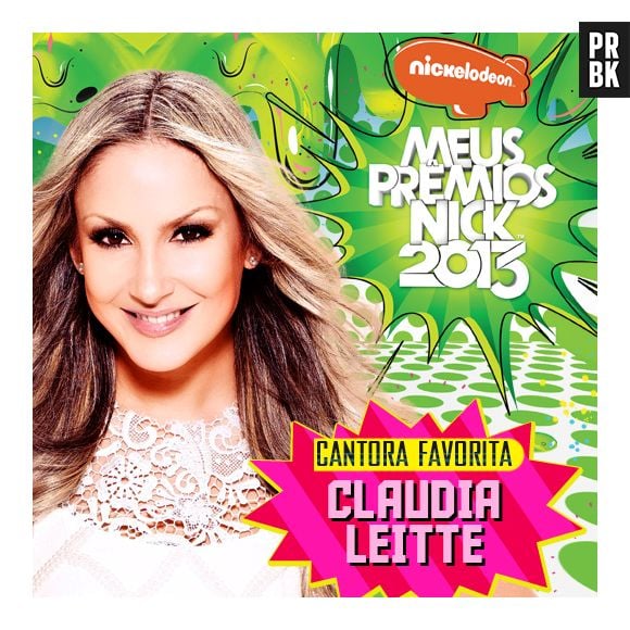 Desbancando Anitta, Claudia Leitte foi escolhida pelo público como a Cantora Favorita no "Meus Prêmios Nick 2013"