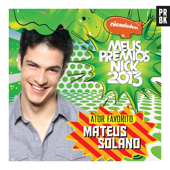 No ar como o vilão Félix, em "Amor à Vida", Mateus Solano foi escolhido o Ator do Ano no "Meus Prêmios Nick 2013"