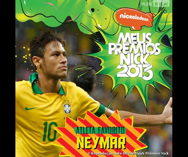 O craque Neymar foi o grande vitorioso na categoria Atleta Favorito no "Meus Prêmios Nick 2013"