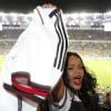 Durante o jogo entre Argentina e Alemanha, Rihanna torceu muito e mostrou seu apoio aos alemãs