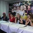 Rouge diz como é estar numa girlband, durante coletiva de imprensa Rio de Janeiro