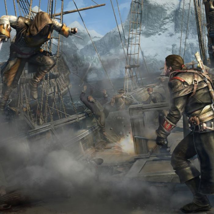  Em &quot;Assassin&#039;s Creed: Rogue&quot;, os navios ser&amp;atilde;o atacados por assassinos tentando emboscar o protagonista 