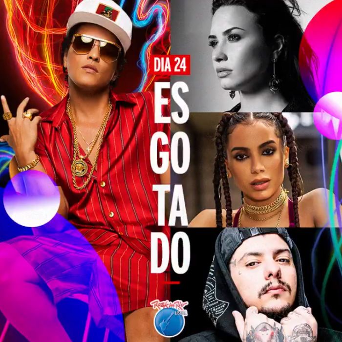 Dia de Anitta, Demi Lovato e Bruno Mars no Rock In Rio é o primeiro a esgotar ingressos