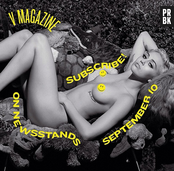 Miley Cyrus publicou uma prévia de seu ensaio para a "V Magazine" no Instagram