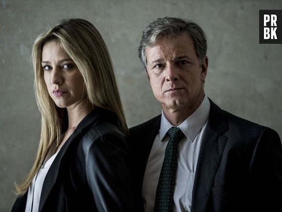 Vera (Luana Piovani) e Dias (Marcello Novaes) investigam os crimes de Edu (Bruno Gagliasso), em "Dupla Identidade"