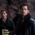 Hook (Colin O'Donoghue) e Charming (Josh Dallas) estão na Terra do Nunca para salvar Henry (Jared S. Gilmore) em "Once Upon a Time"