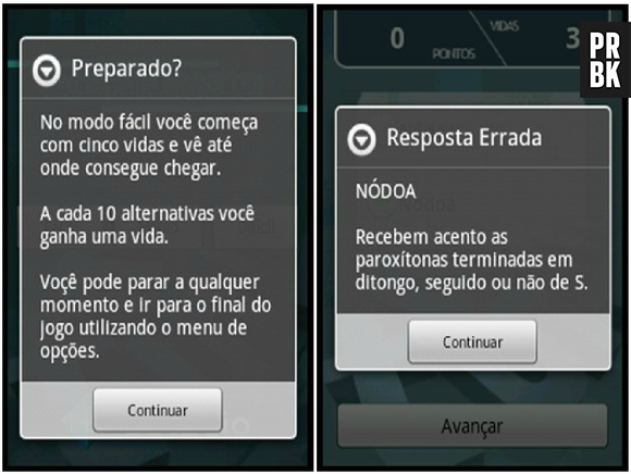 O game "Acentuando" ensina o momento certo de colocar a crase, o acento agudo ou o circunflexo