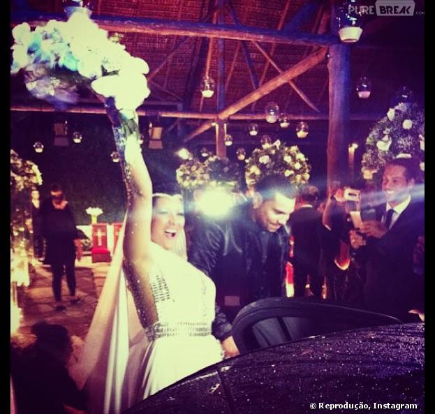 Naldo e Ellen Cardoso, mais conhecida como Moranguinho, se casaram na mansão Garden Party, na Zona Oeste do Rio, na noite da última segunda-feira, 23 de setembro de 2013