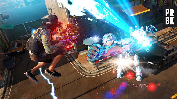 Em "Sunset Overdrive": lutando contra robôs e zumbis