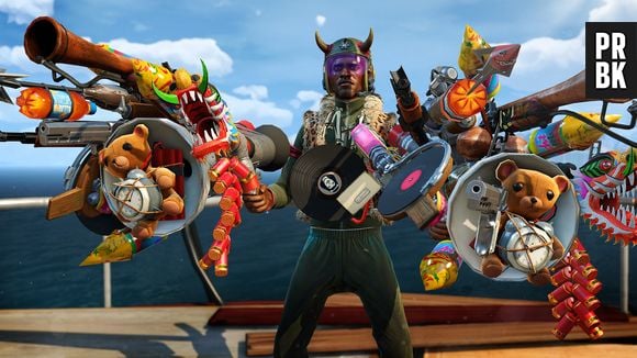 Toneladas de armas diferentes em "Sunset Overdrive"