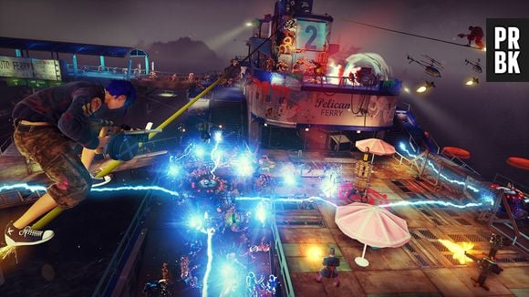 A mecânica de "Sunset Overdrive" requer constante movimento