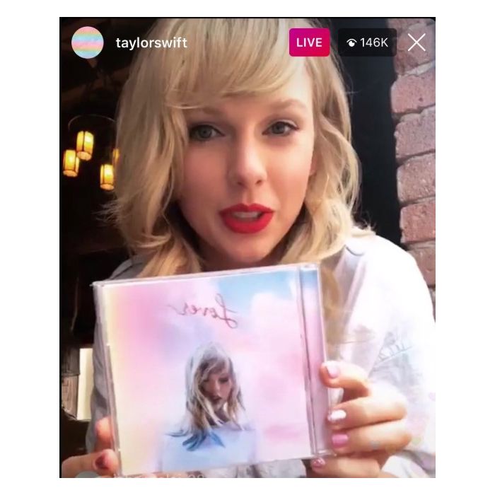 Taylor Swift também mostrou o álbum &quot;Lover&quot; durante live