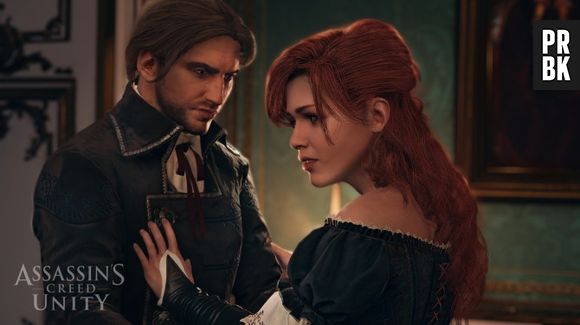 Um par romântico em "Assassin's Creed Unity"