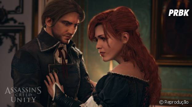 Um par romântico em "Assassin's Creed Unity"