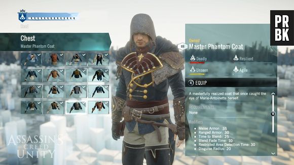 É possível personalizar pra seu estilo de jogo em "Assassin's Creed Unity"