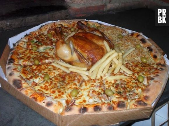 E uma pizza de frango assado?