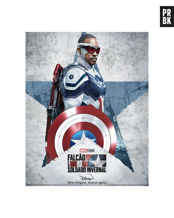 Sam Wilson (Anthony Mackie) assumiu o manto de Capitão América em "Falcão e o Soldado Invernal"