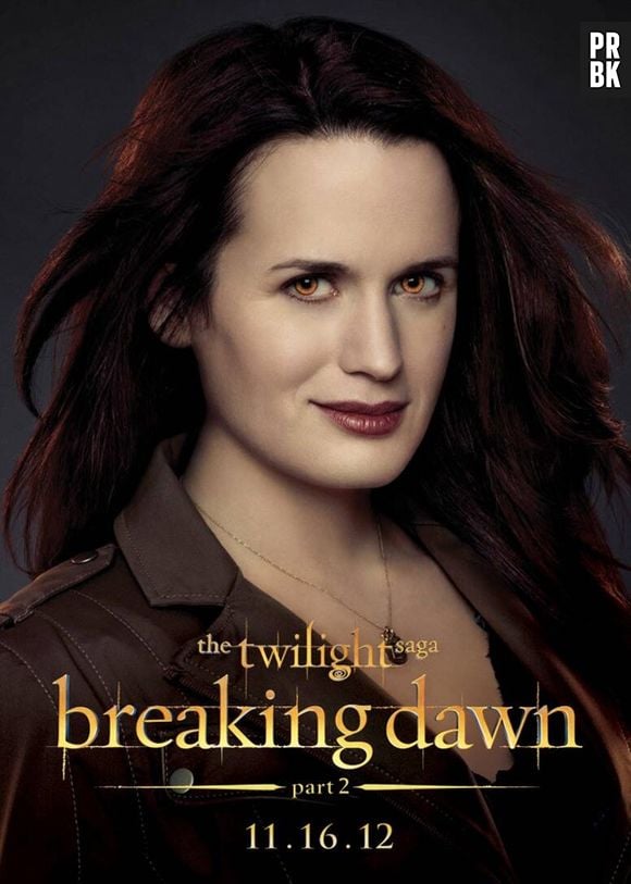 E em "Amanhecer - Parte 2", Esme (Elizabeth Reaser) está parecendo mais moderna, com um cabelo bem mais escuro e liso