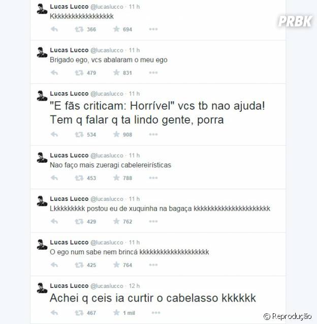 Lucas Lucco brincou com a reação dos fãs no Twitter