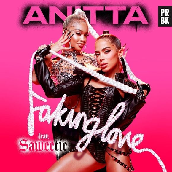 O remix é da faixa de Anitta "Faking Love", feat com Saweetie