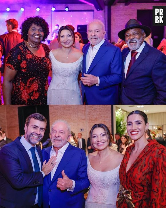 Casamento Lula e Janja: o ex-presidente chegou ao local da festa às 18h25 pela entrada de serviço, em um carro preto e de vidros escuros. Já sua mulher, Janja, às 19h27