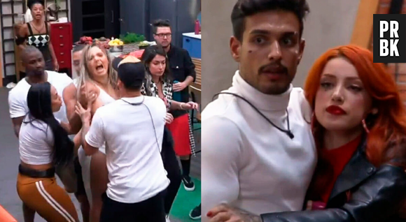 "Power Couple": Karol parte pra cima e tenta arremessar prato em Brenda em briga das duas