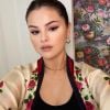 Selena Gomez gosta de tons rosados para a sombra também