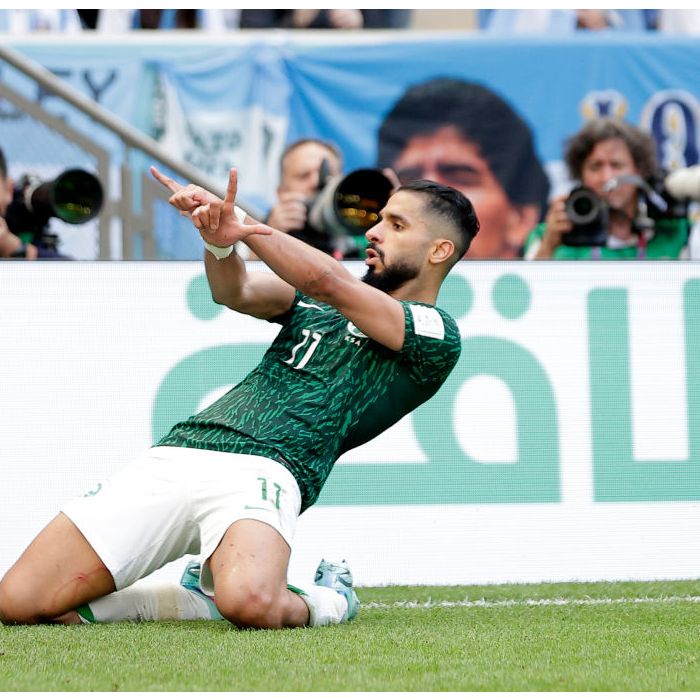 Arábia Saudita ganhou da Argentina por 2 x 1, no Estádio de Lusail, pela estreia do Grupo C