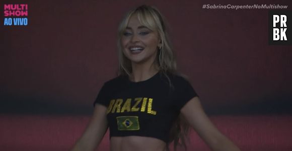 Sabrina Carpenter fez homenagem ao Brasil em seu show no MITA Festival