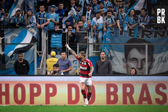 Gabriel Barbosa, o Gabigol, abriu o placar do Flamengo sobre o Grêmio pela Copa do Brasil