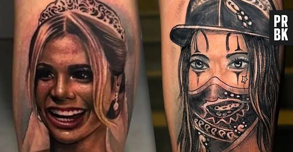 Tatuagem de MC Guimê antes e depois