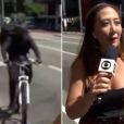 Repórter da Globo sofre tentativa de assalto de ciclista ao vivo no "Encontro"