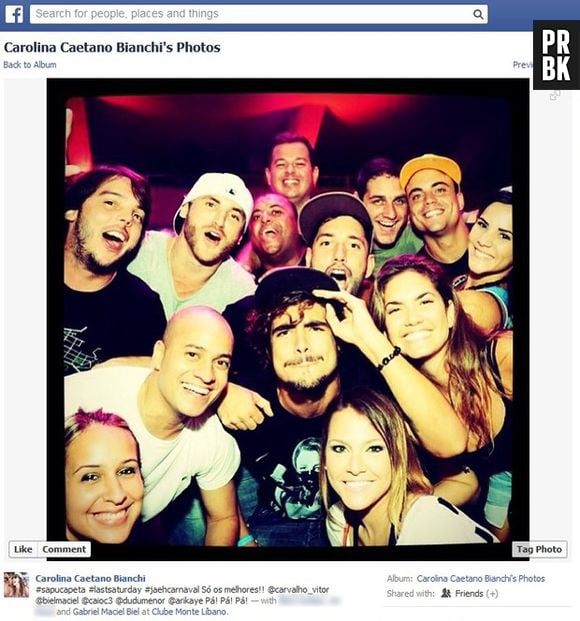 Caio Castro e Carolina Bianchi já posaram para várias fotos juntos e a moça compartilhou em seu perfil no Facebook