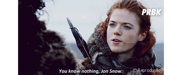Frase de "Game of Thrones: "You know nothing, Jon Snow"