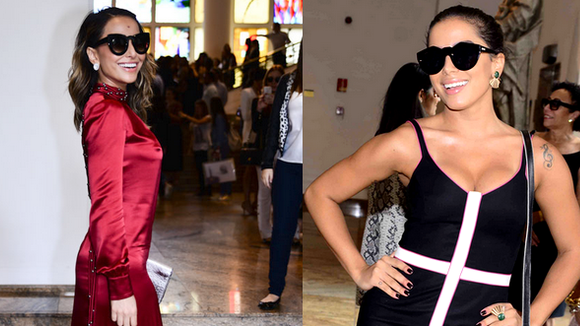 Sabrina Sato e Anitta prestigiam SPFW e esbanjam estilo ao posar para fotógrafos