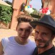  David Beckham e seu filho mais velho, Brooklyn Beckham&nbsp; 