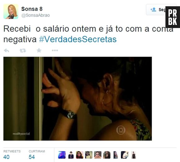 Quem nunca ficou assim igual a Carolina (Drica Moraes) de "Verdades Secretas"?