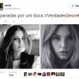 Os internautas compararam Camila Queiroz, a Angel de "Verdades Secretas", com Bruna Hamú, a Bianca de "Malhação"
