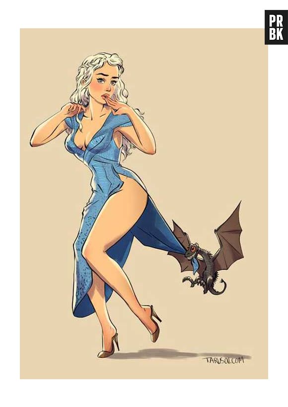 O desenho de Daenerys ficou tão bom, que a musa de  "Game of Thrones" merece dois!