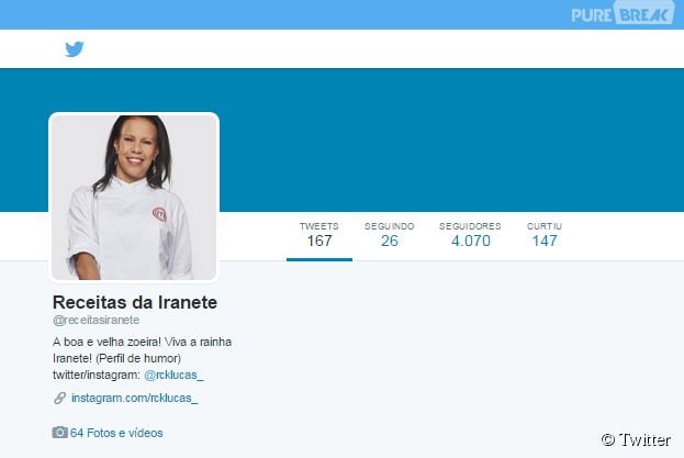 Receitas da Iranete, do "MasterChef Brasil", viram zoeira nas mãos de usuário do Twitter
