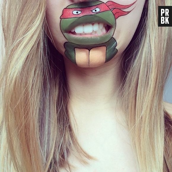 Está com uma cara corajosa essa Tartaruga Ninja, hein!