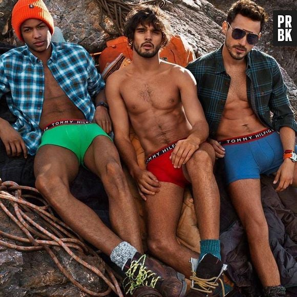 Marlon Teixeira e Arthur Kulkov na campanha da grife Tommy Hilfiger